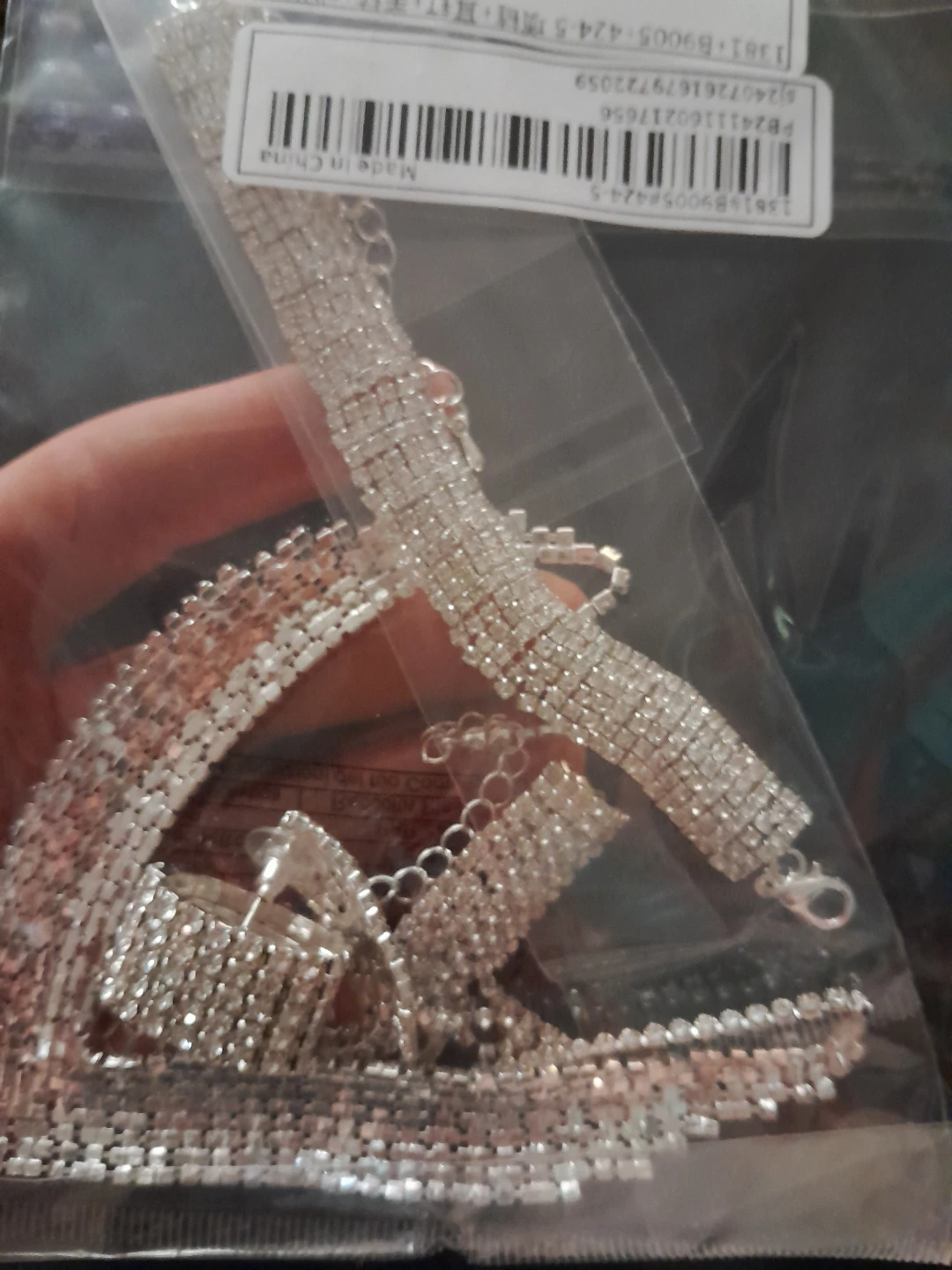 Rhinestone Jewellery Set - New