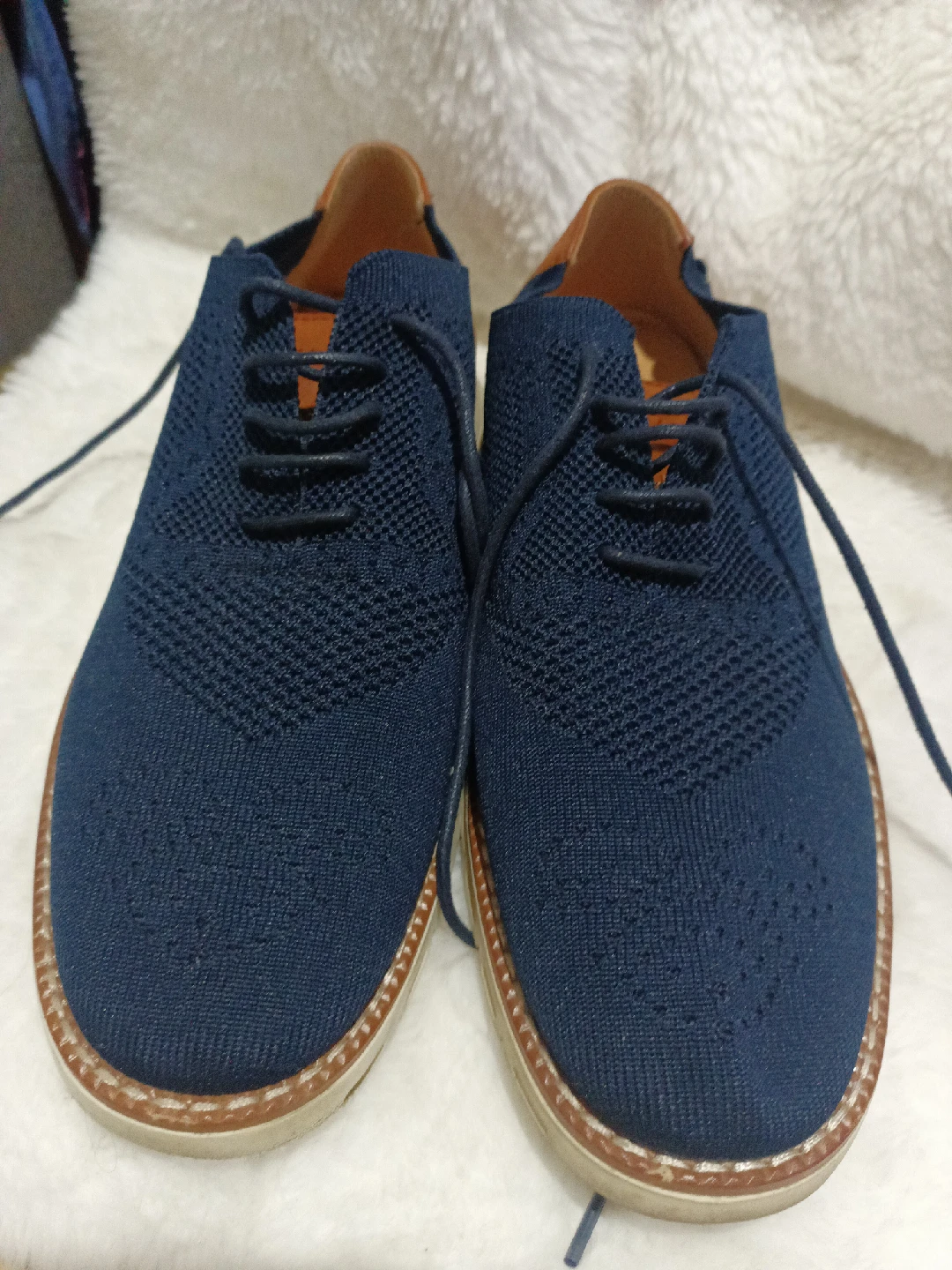 Nautica Men's Blue Knit Dress Shoes