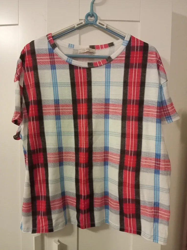 Zara Trafaluc Plaid Top - Size M