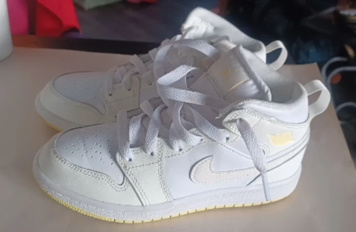 Nike Air Jordan 1 Mid SE Cream White Sneakers - photo 2