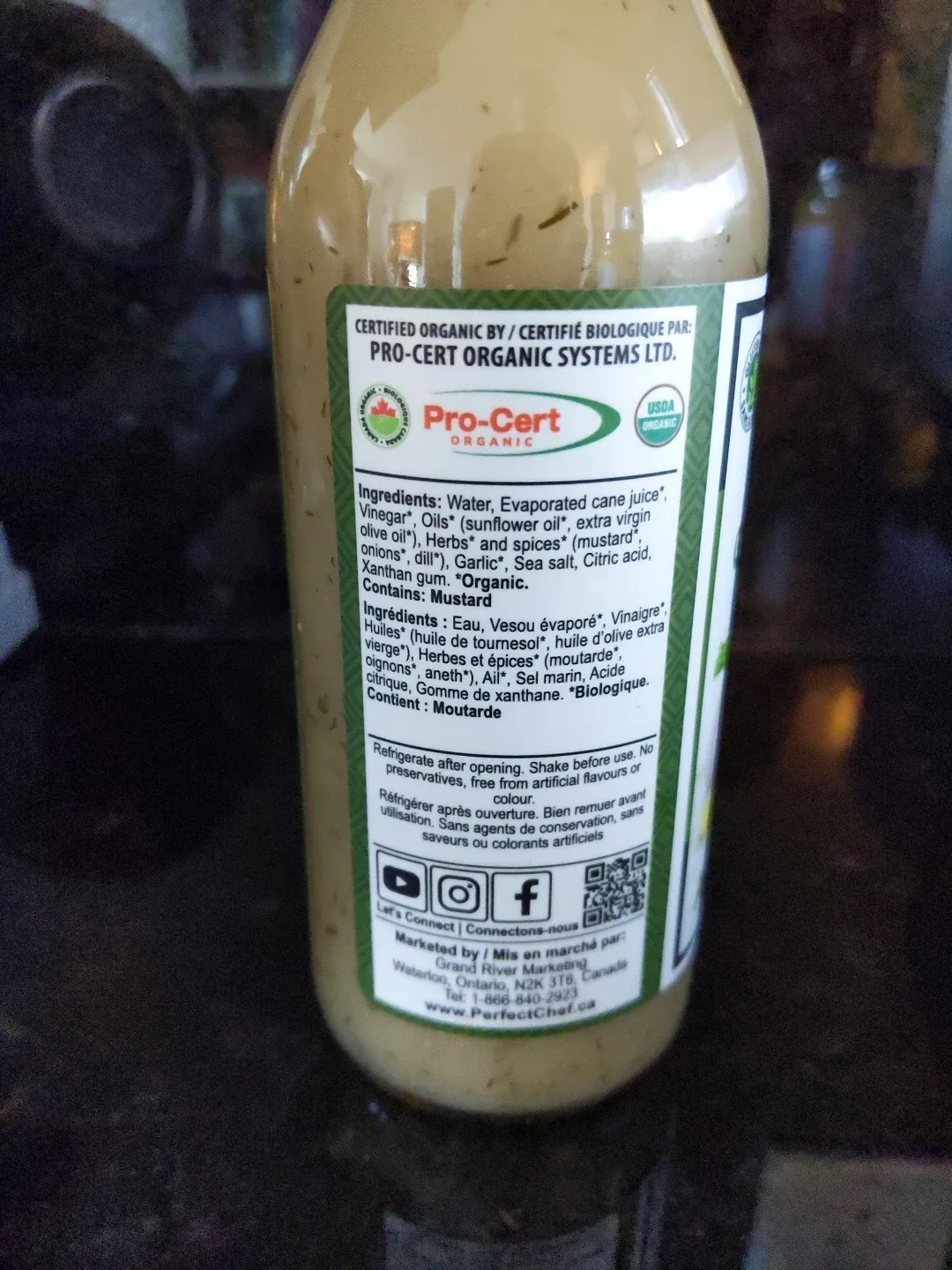 Perfect Chef Organic Garlic Dill Salad Dressing image indicator(3)