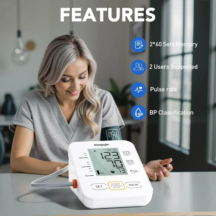 New~Arm BP Monitor W/Blood Pressure Cuff, Home Use image indicator(2)