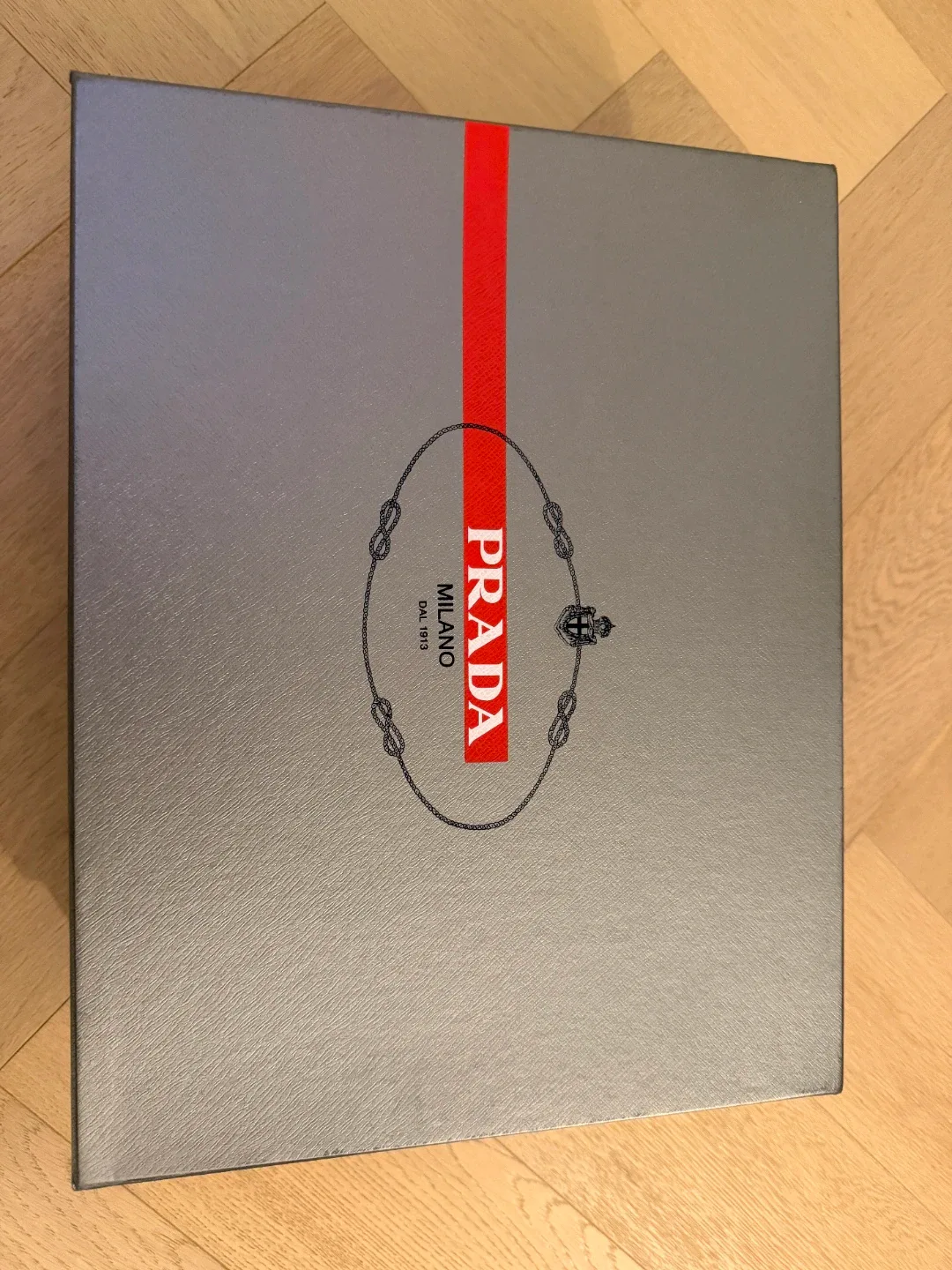 Prada Grey Leather High-Top Sneakers image indicator(5)