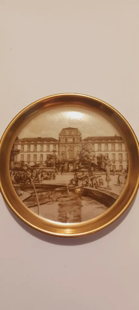 German Darmstadt Marktbrunnen mit Schloß Plate image indicator(3)