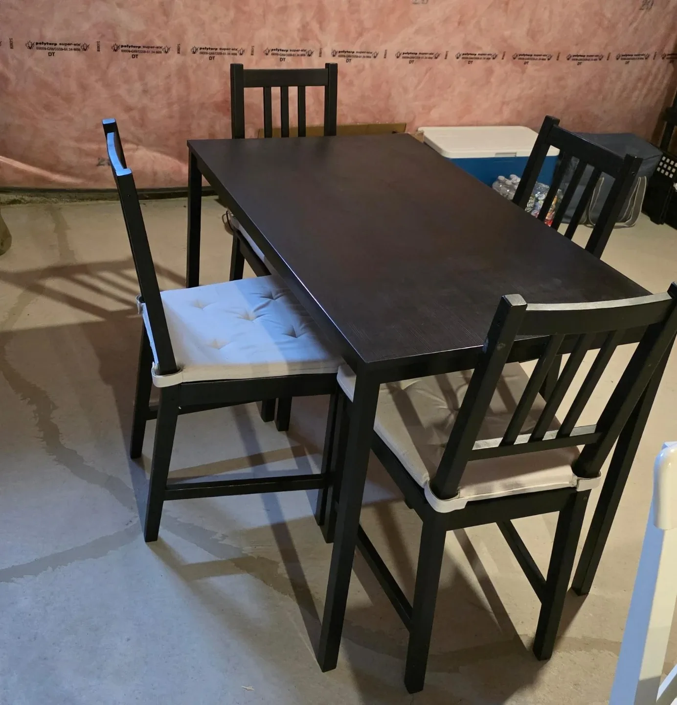 Dining Table Set - Black Table with 4 Chairs image indicator(2)