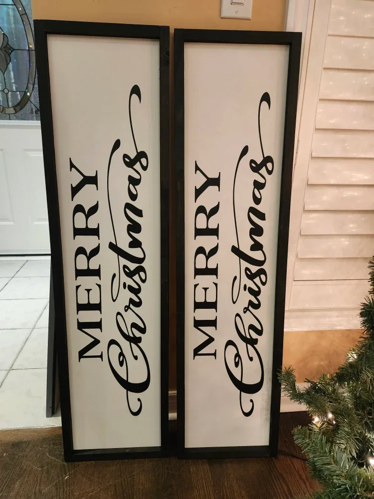 Merry Christmas Wood Sign - Handmade