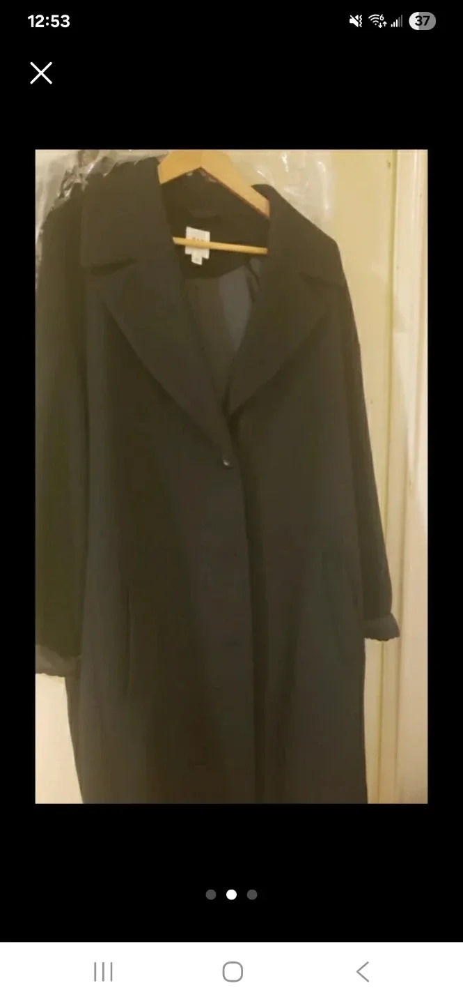 NEW Wool Oversized Super Cool Black Coat image indicator(2)