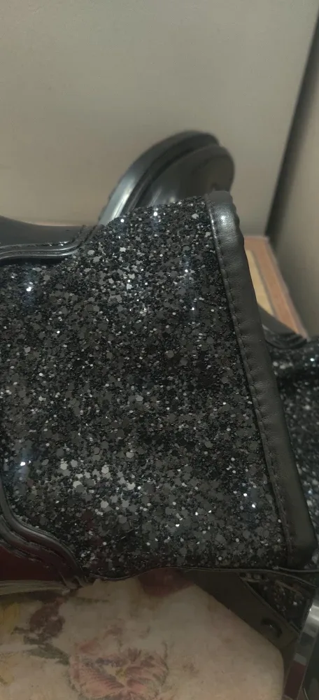 Michael Kors Black Glitter Rain Boots - Size 10 image indicator(4)