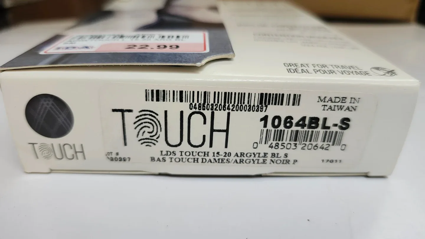 Brand New Touch Compression Socks, Black Argyle, S/P image indicator(4)