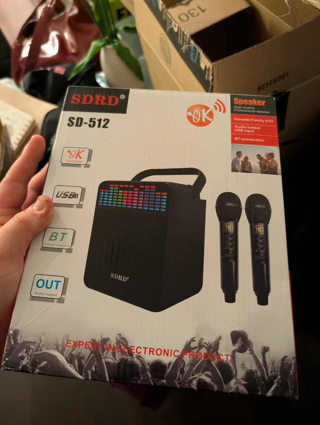 SDRD Karaoke Machine with Wireless Mics Brand New