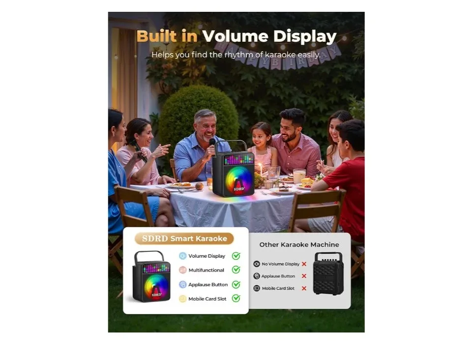 SDRD SD-512 Karaoke Speaker with Microphones - New🥕 image indicator(9)