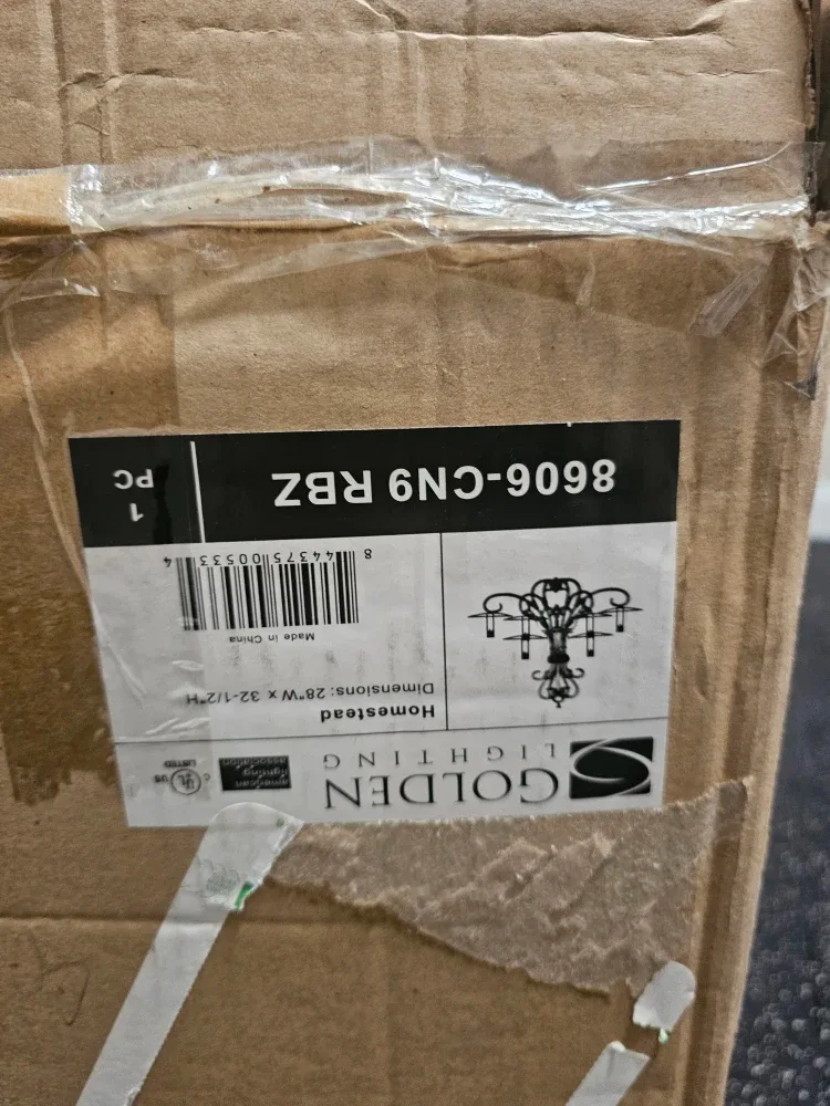 Golden Lighting Homestead Chandelier - New in Box!