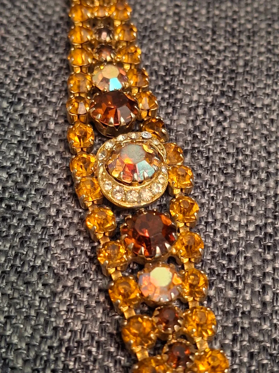 Vintage Gold-Tone Rhinestone Bracelet thumbnail