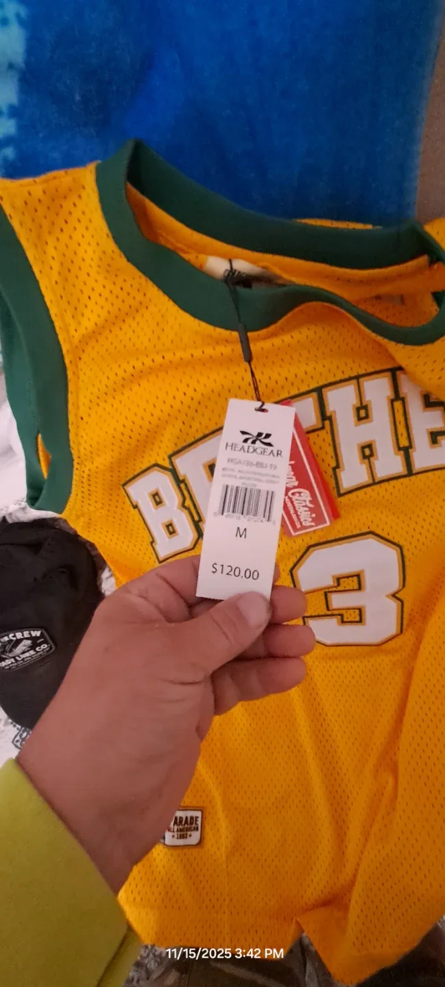 Bethel #3 Iverson Jersey - Size M - Yellow/Green thumbnail