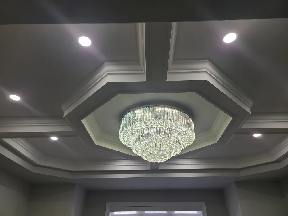 Crown moulding and waffle ceiling supply and install