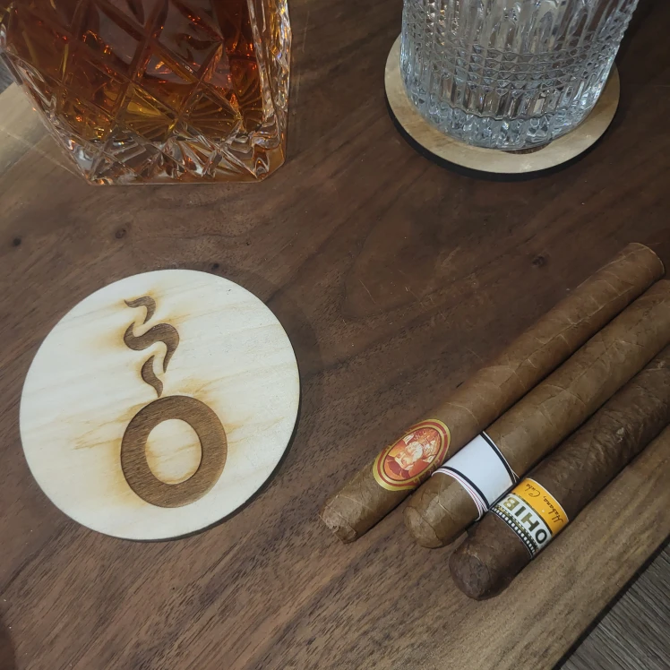 Engraved wood coaster