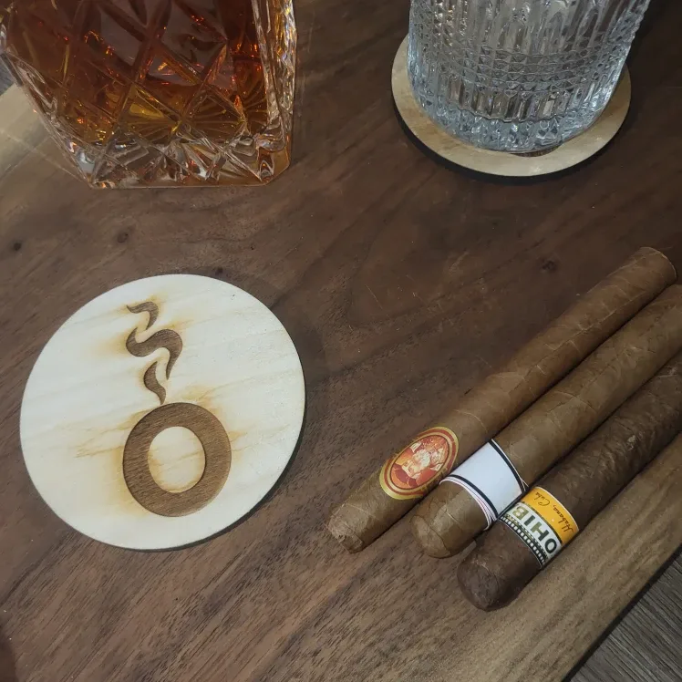 Engraved wood coaster