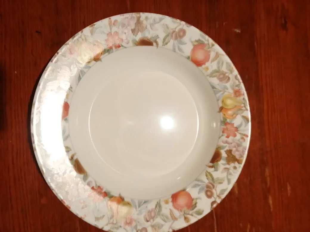 Floral Rimmed Soup Bowl