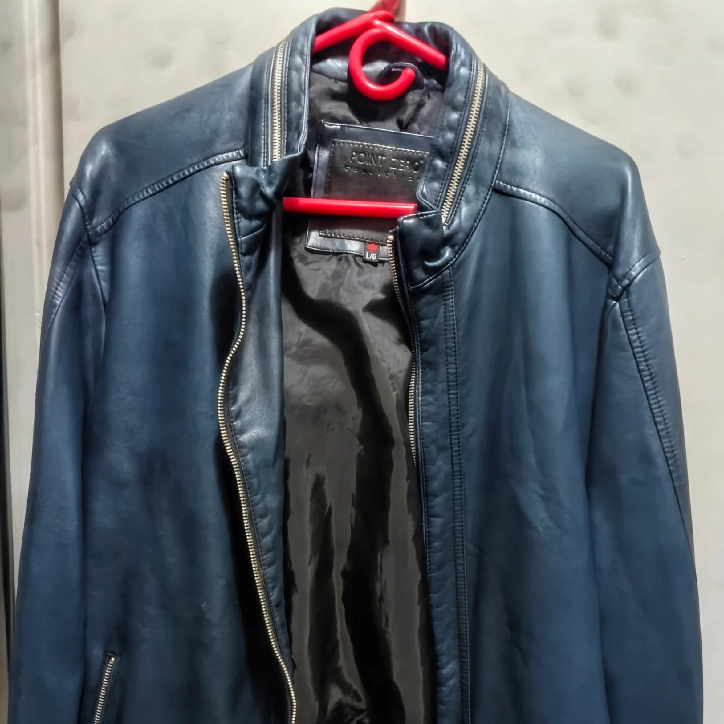 Point Zero Collection Leather Jacket - Size L/G thumbnail