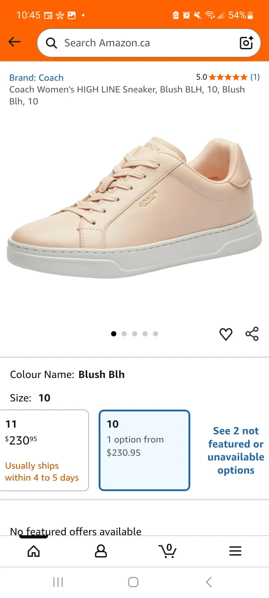 New Coach High Line Blush Sneakers - Size 9.5