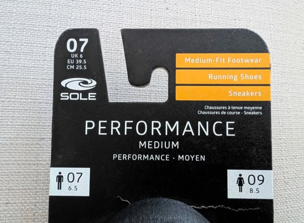 SOLE Performance Medium Insoles - Size 7 (New) - photo 3