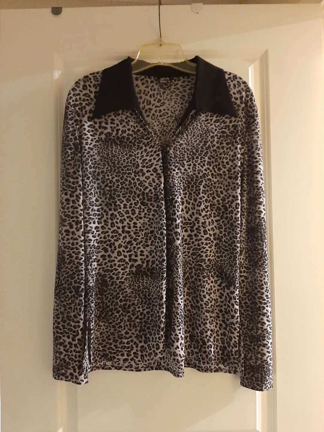 Leopard Print Blouse - Size L