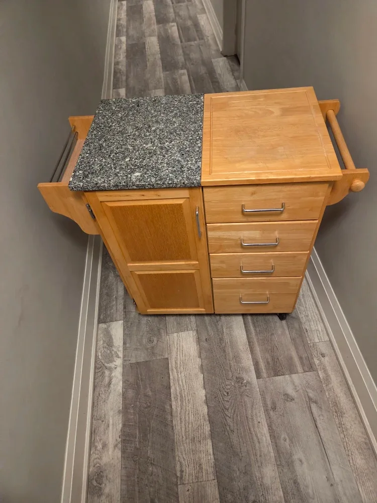 Kitchen Island Cart/Bar with Granite Top