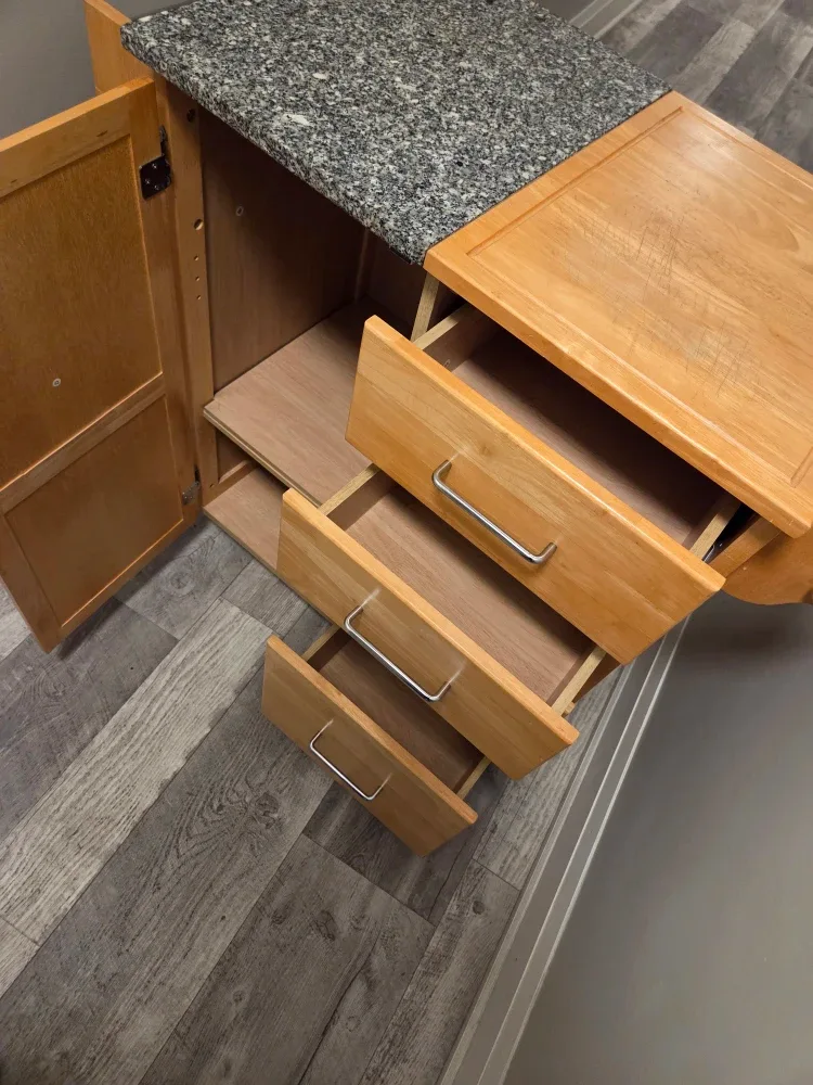 Kitchen Island Cart/Bar with Granite Top image indicator(4)