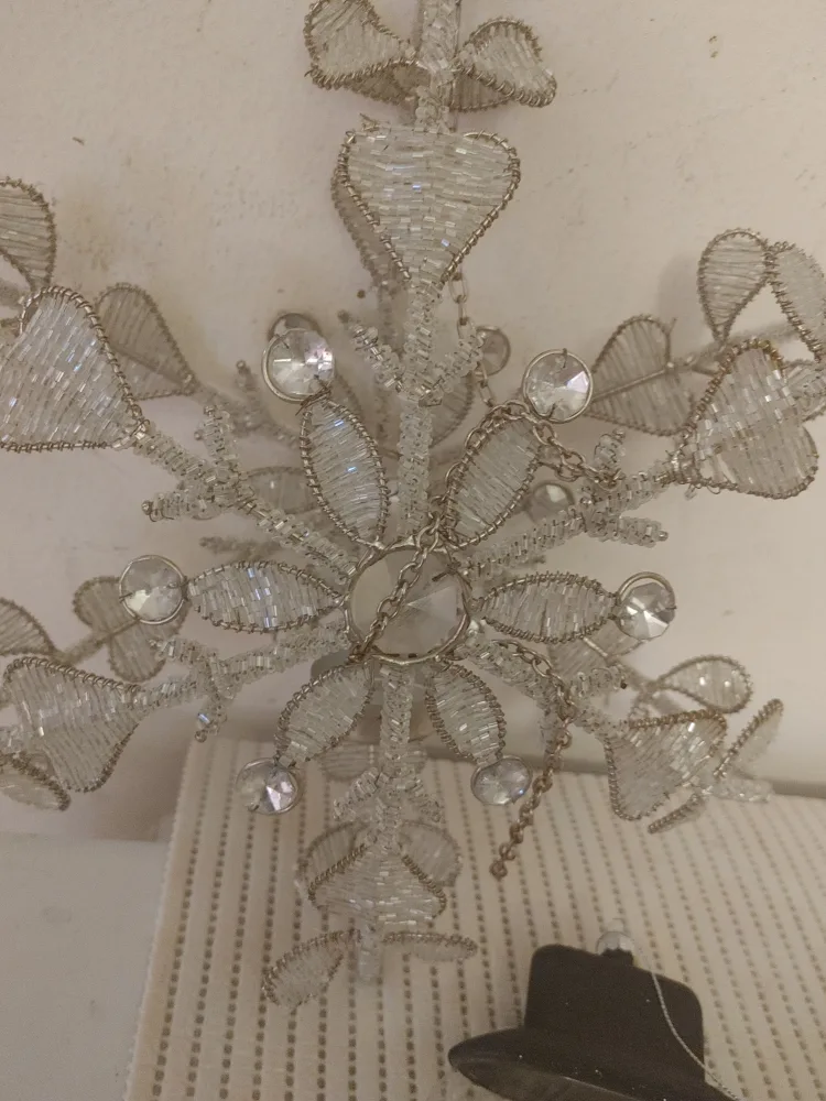 Beaded Snowflake with tea light image indicator(2)