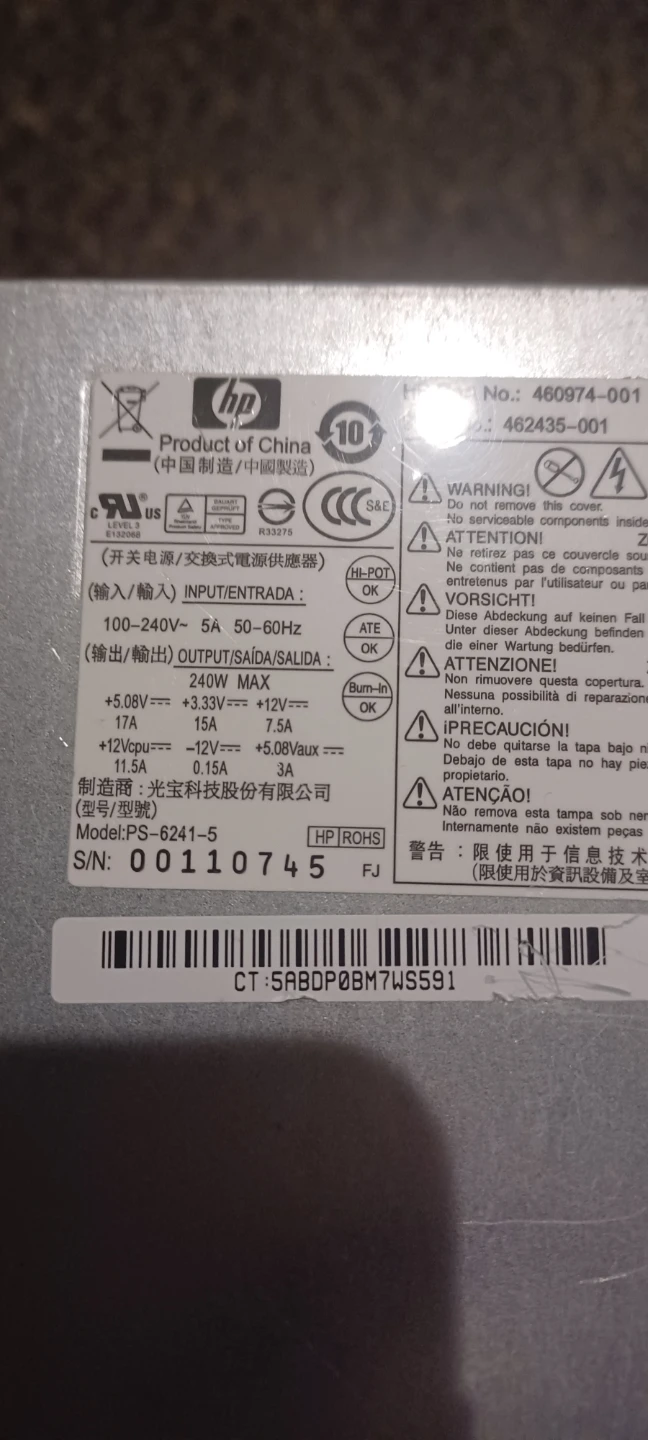 240 wait pc Power Supply #clean out - photo 4