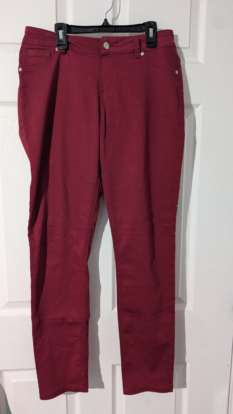 Burgundy Denim Pants