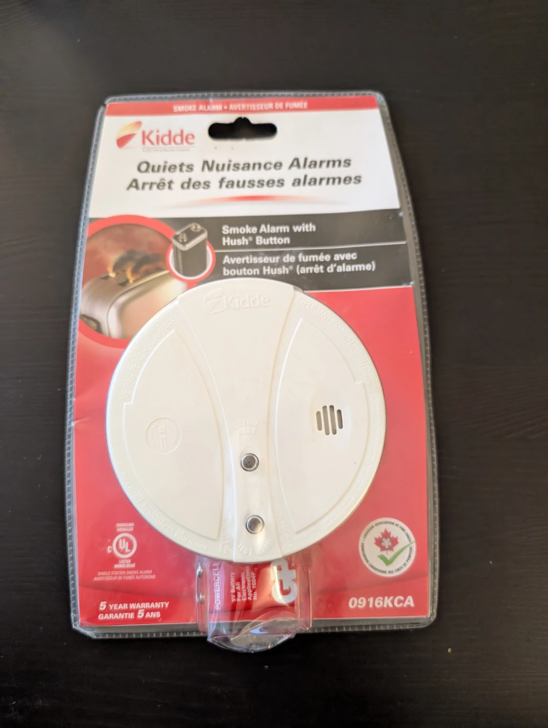 Kidde Smoke Alarm with Hush Button