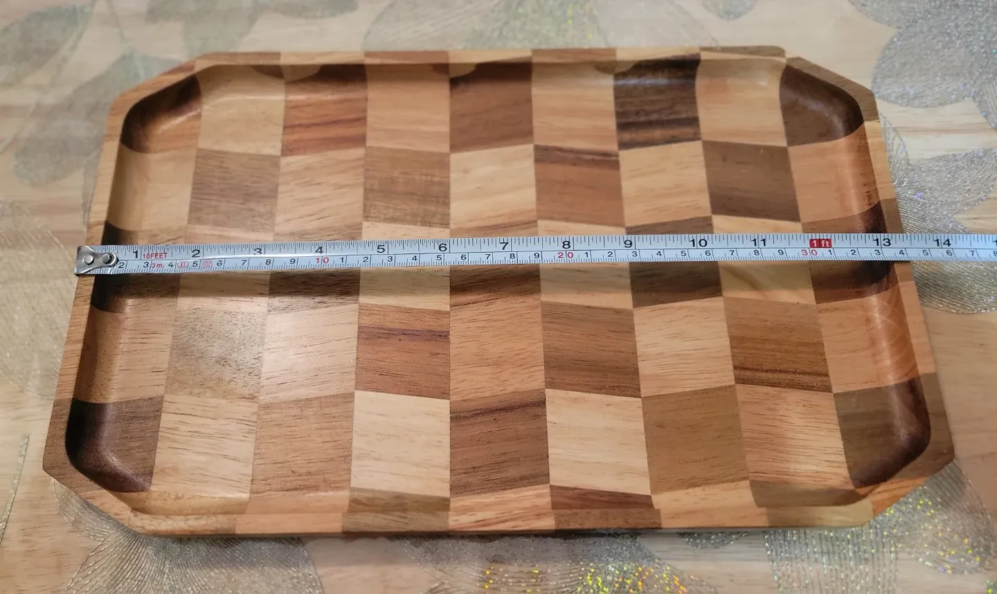 Wooden Checkered Tray image indicator(4)