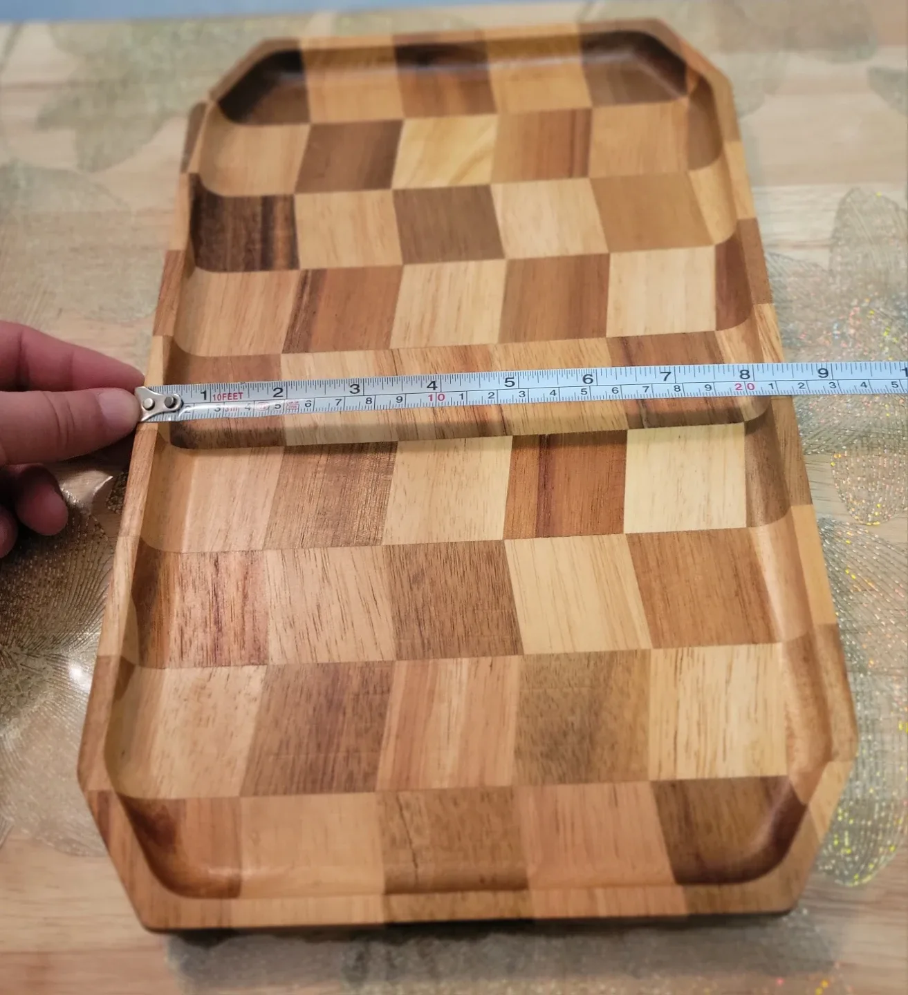 Wooden Checkered Tray image indicator(5)