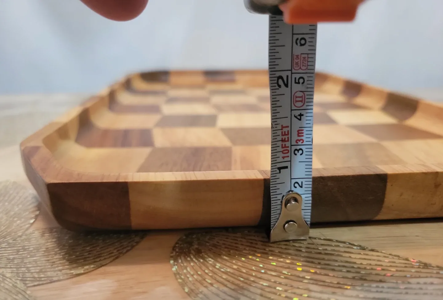 Wooden Checkered Tray image indicator(6)