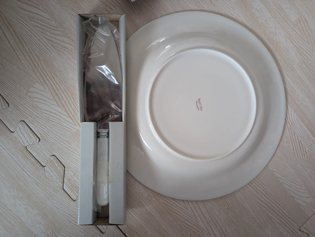 Never Used Royal Vale English China Cake Set - photo 2