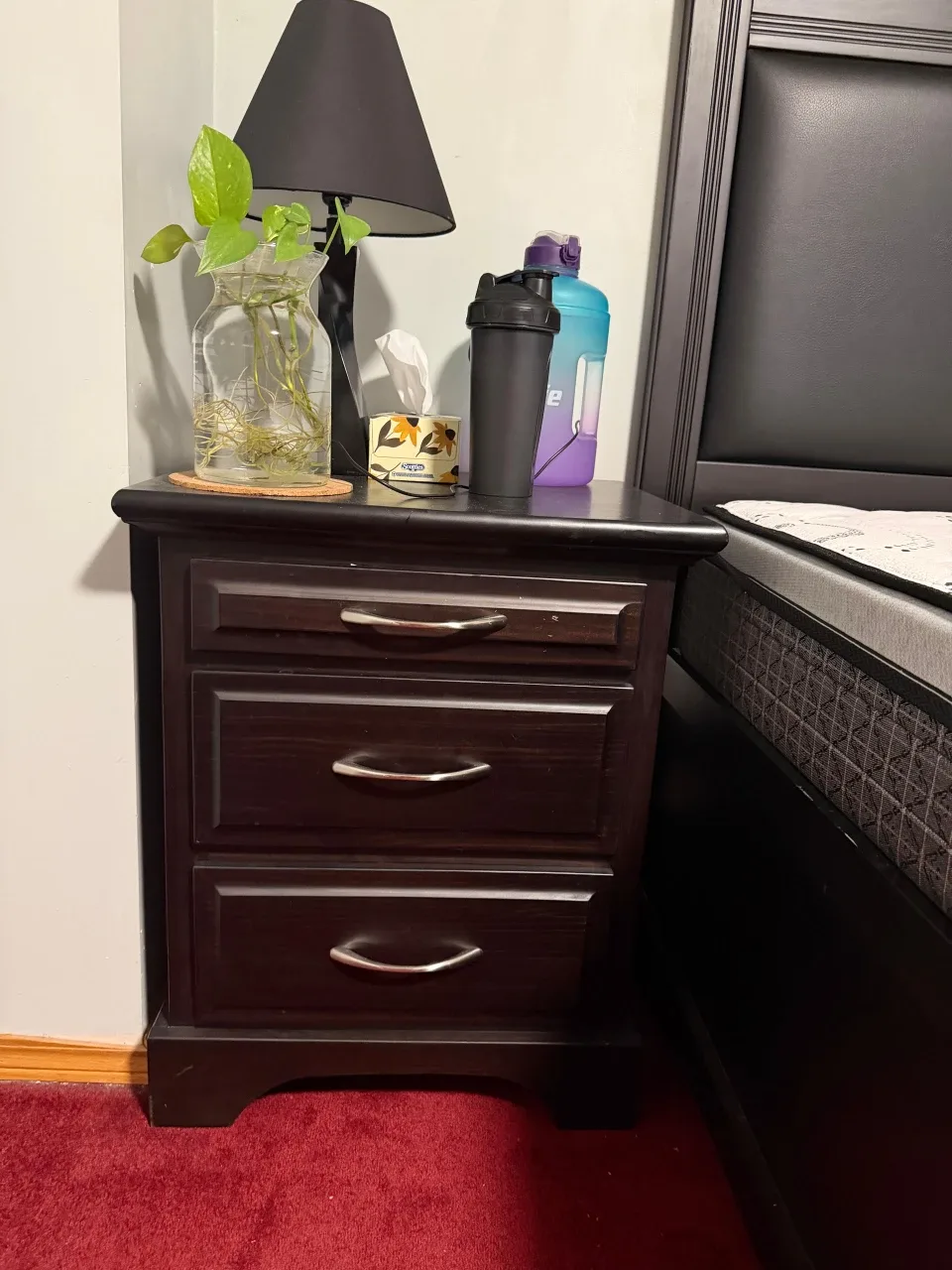 Queen Size Bed Frame with Storage & Nightstand image indicator(5)