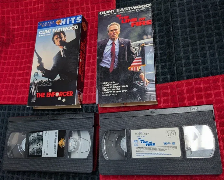 Clint Eastwood VHS Tapes: The Enforcer & In The Line of Fire image indicator(2)