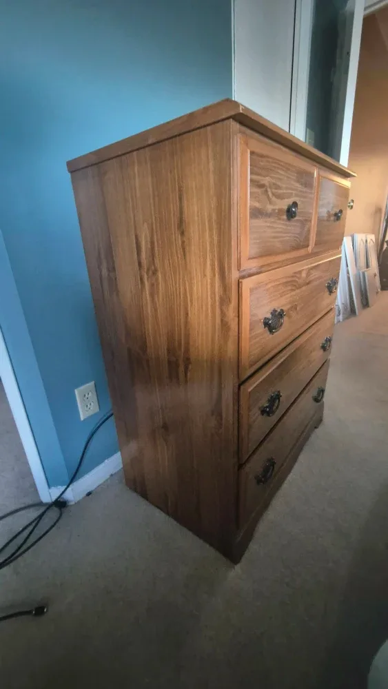 Wooden Dresser with mirror set. image indicator(5)