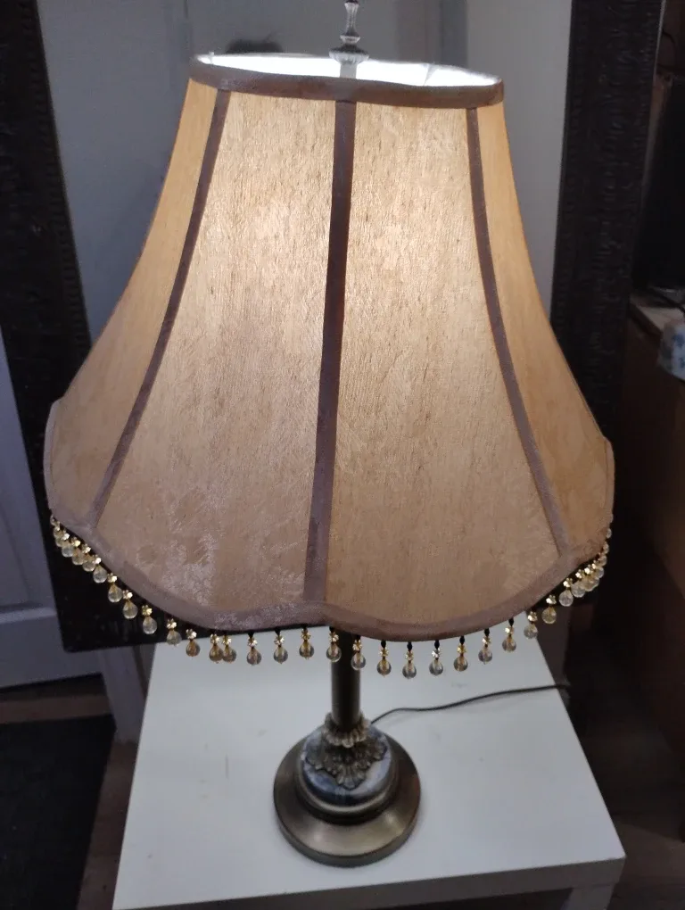 Vintage Style Table Lamp with Beaded Shade image indicator(5)