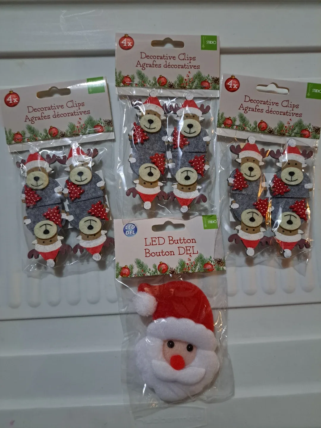 Christmas Decorative Clips & LED Button