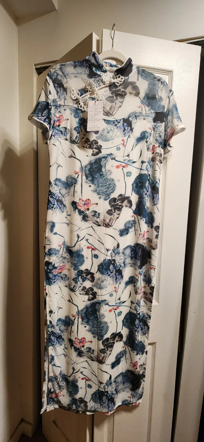 Floral Print Cheongsam Dress-L - photo 5
