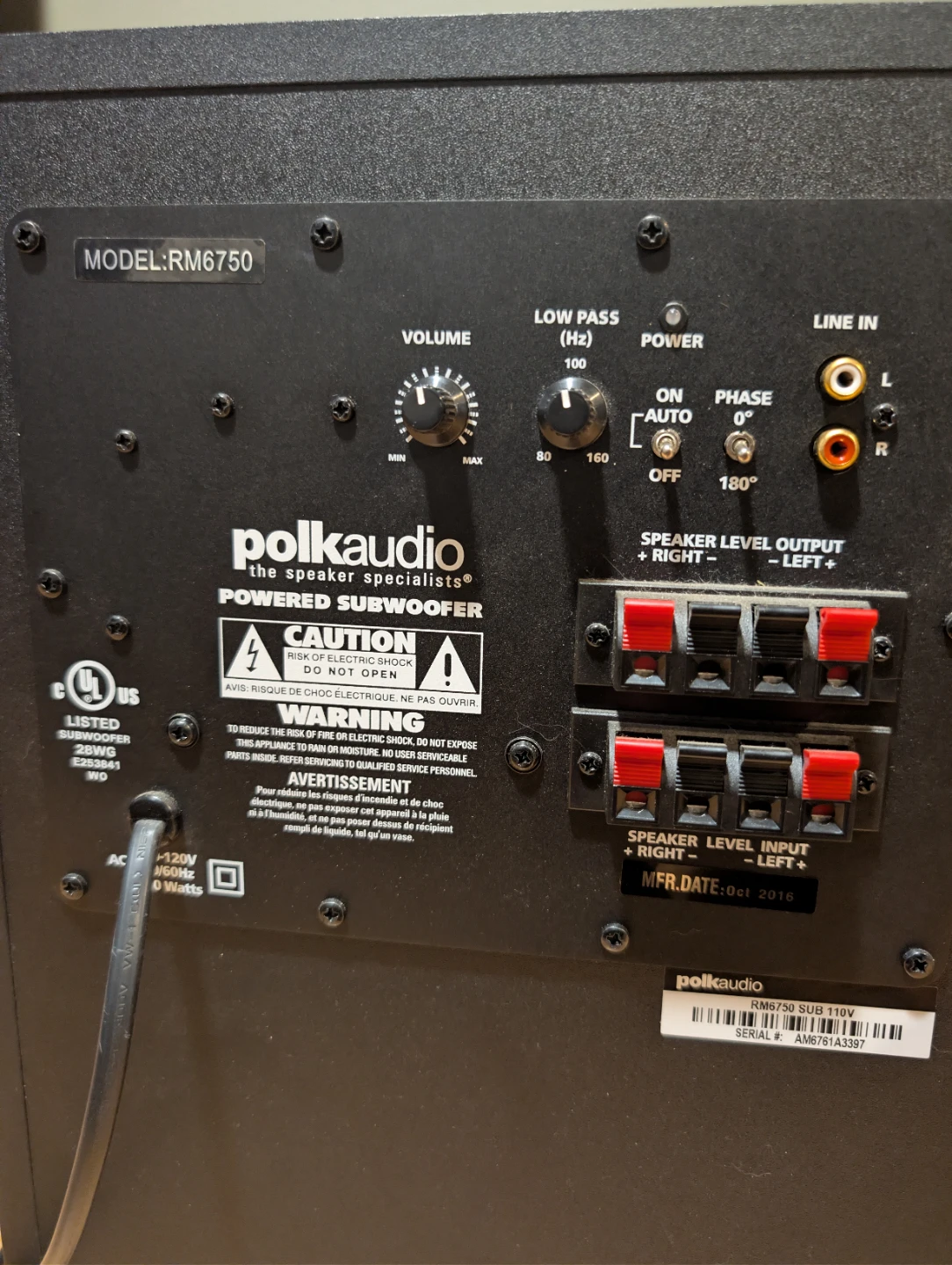 Polk Audio home theater system - photo 3