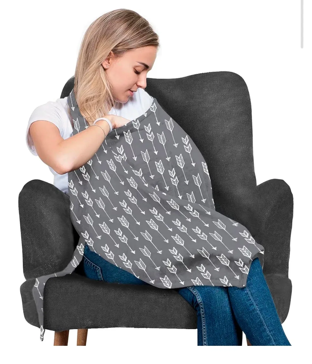 Never used San Francisco Baby Nursing Cover - Arrow Print image indicator(5)