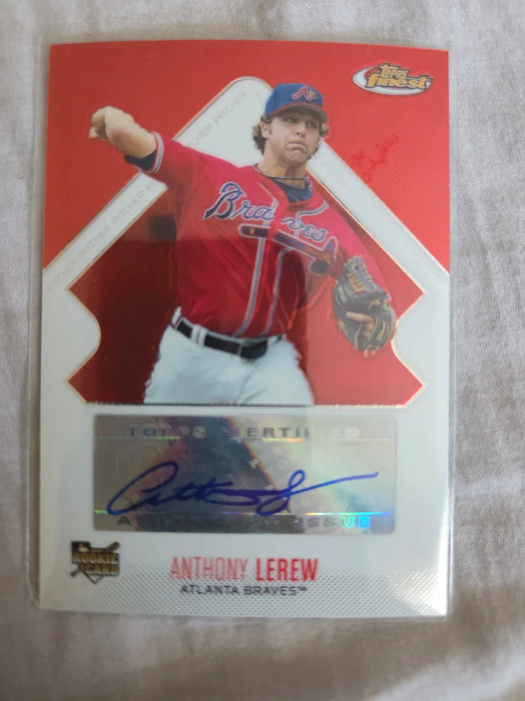 Topps Anthony Lerew Autographed Baseball Card
