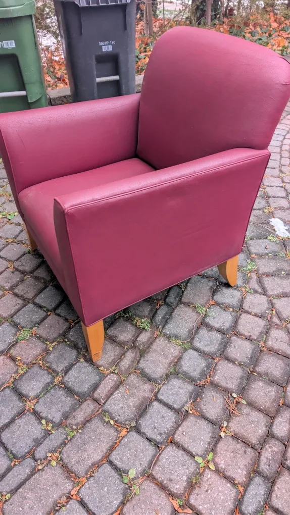 Burgundy Armchair