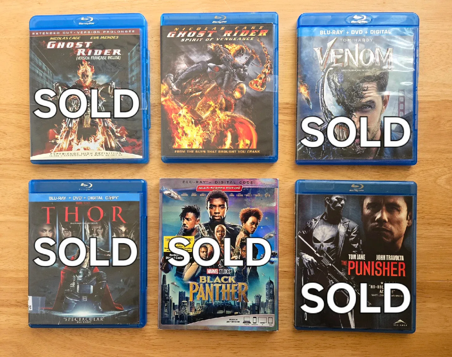 Blu-ray Marvel Titles $5 each OR $20 for 5 image indicator(4)