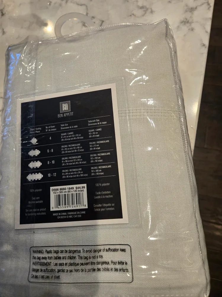 Bon Appetit Tablecloth - New in Package!