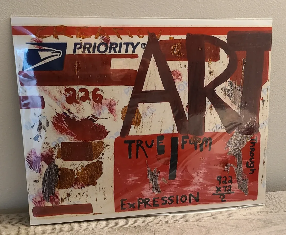 Postal sticker Art Print