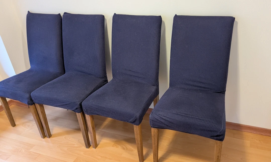 Dining Chairs with Blue Covers - Set of 4 - photo 4